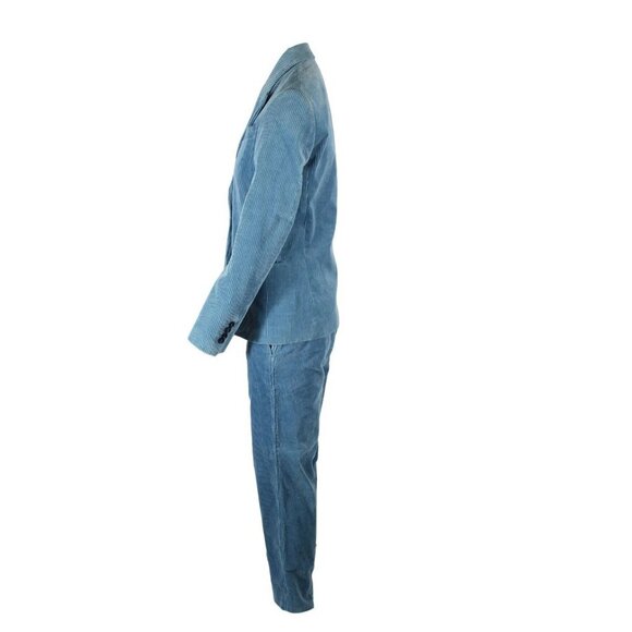 Golden Goose Single Breasted Corduroy Blazer and Pants Suit in Azure Small - Picture 6 of 12